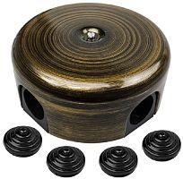 Коробка-ретро распределительная пластик Bironi Лизетта 110х35мм бронза картинка